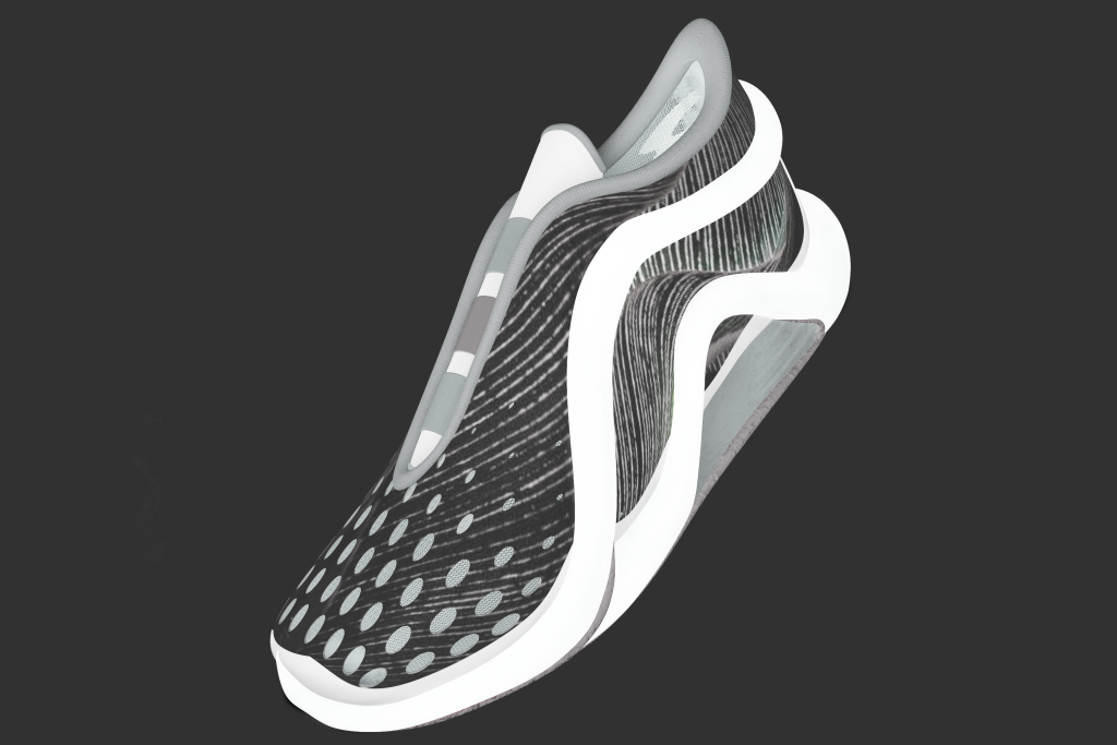 bike sneaker design black and white